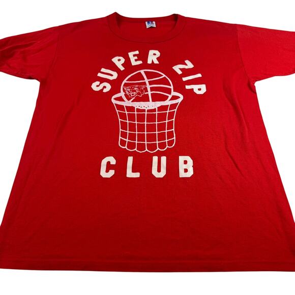 Vintage Russell Super Zip Club T Shirt - Picture 1 of 6
